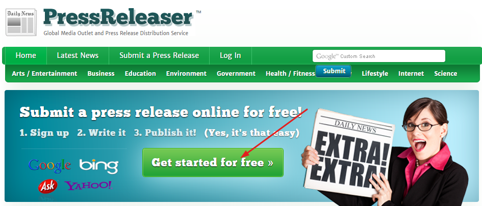 Create High Quality Backlinks press release