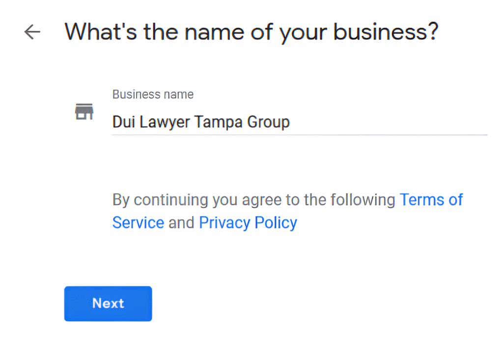 google business profile set up